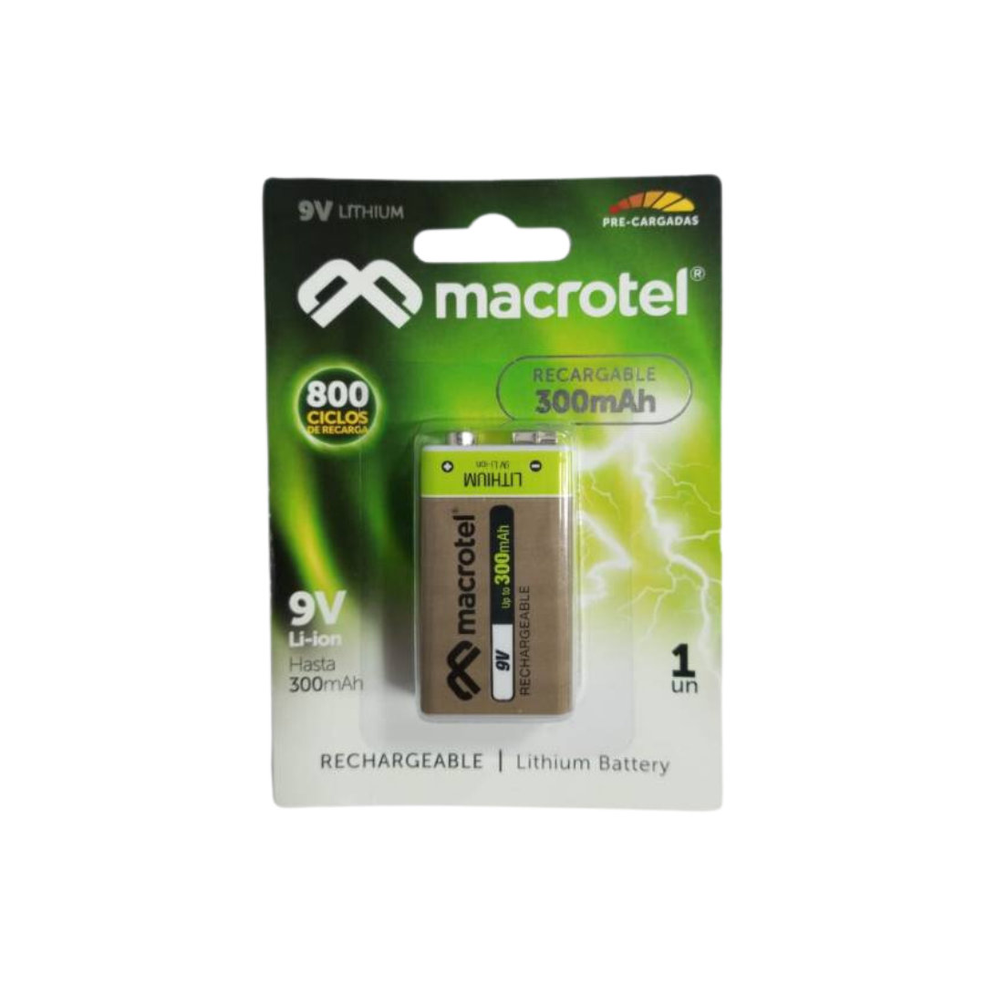 Bateria Recargable 9v 300 Mah Macrotel Electronicalamar