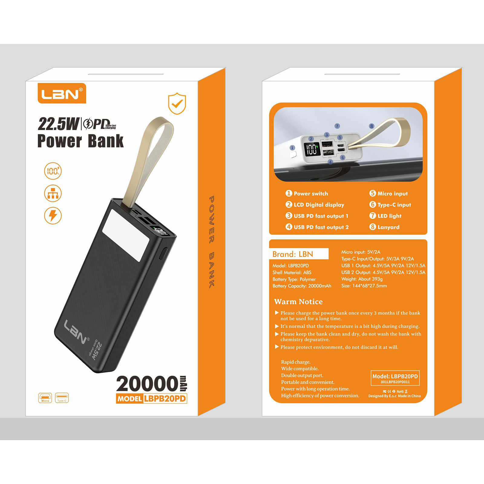 Power Bank 10000 Mah Carga Rápida Master-G - Electronicalamar